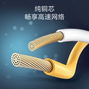 绿联八类网线 游戏电竞版CAT8类高速网线 八芯双绞纯铜镀金双屏蔽高速万兆网络跳线 电脑家用宽带成品监控连接线 2米