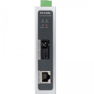 TP-LINK 20公里千兆单模单纤光模块SC-RJ45光电转换器工业级导轨式光纤收发器[MC311A-20工业级单只