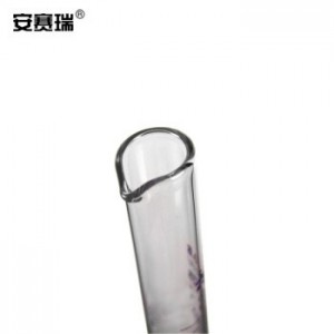 安赛瑞 玻璃量筒（2只装）量出式筒刻度量筒玻璃量筒 橙红标高硼硅直型量筒