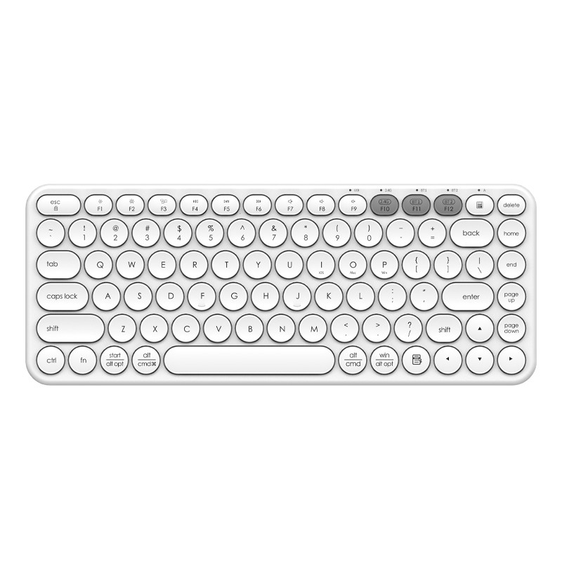 HP惠普无线蓝牙键盘鼠标双模简约办公复古圆形键帽商务时尚便携笔记本台式键鼠白色