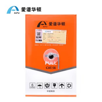 爱谱华顿超五类4对非屏蔽双绞线5类网线六类千兆宽带电脑网络线 超五类非屏蔽网线 305米/AP-5E-01