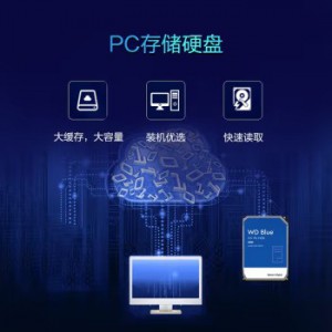 西部数据（WD） 蓝盘1TB 2TB SATA6Gb/s 台式机械硬盘 蓝盘 1TB 7200转 官方标配+安装工具
