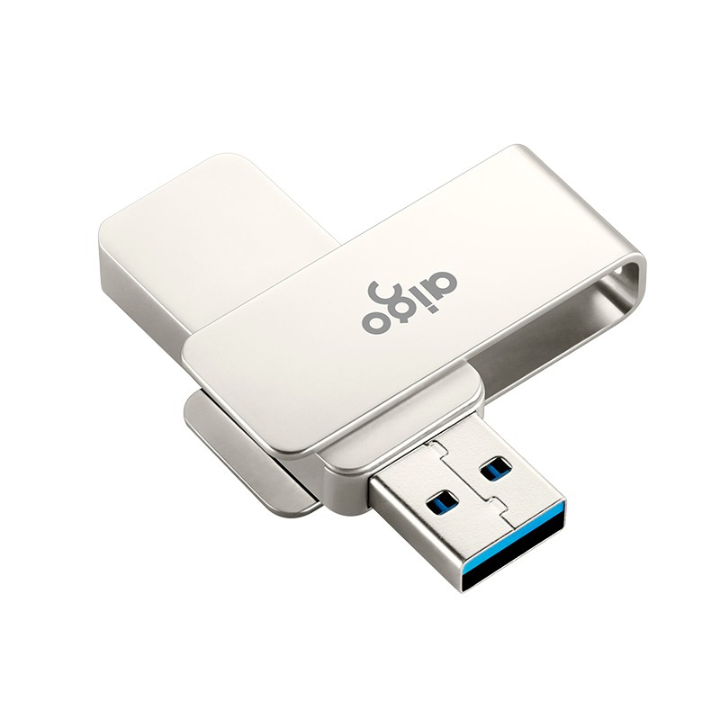 爱国者(AIGO) 高速USB3.0 传输U330精耀 全金属旋转U盘 电脑U盘 车载U盘银色