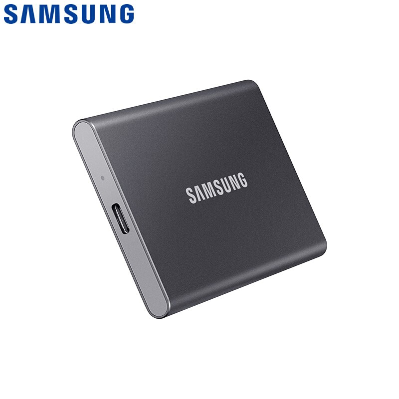 三星(SAMSUNG)  Type-c移动固态硬盘PSSD T7 太空灰 MU-PC1T0T USB 3.2接口 读速高达1050M/S 加密保护 安全便携 三星移动硬盘