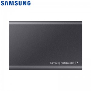 三星(SAMSUNG)  Type-c移动固态硬盘PSSD T7 太空灰 MU-PC1T0T USB 3.2接口 读速高达1050M/S 加密保护 安全便携 三星移动硬盘