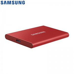 三星(SAMSUNG)  Type-c移动固态硬盘PSSD T7 火星红MU-PC2T0R USB 3.2接口 读速高达1050M/S 加密保护 安全便携 三星移动硬盘