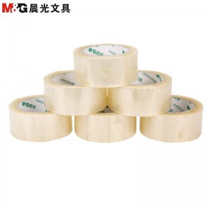晨光(M&G)AJD97330普透封箱胶带6卷/筒 透明胶带 封箱胶卷 封箱器 打包胶布胶纸