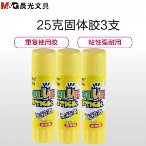 晨光(M&G)MG7104 25g固体胶3个 高粘度固体胶 胶棒胶水固体胶 学生办公用品财务用品 胶带/胶水/胶棒