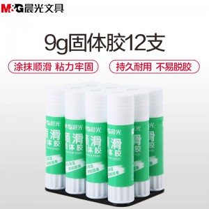 晨光(M&G)ASGN7102 9g固体胶12支装 高粘度胶棒固体胶 学生手工胶水固体胶 办公财务用品