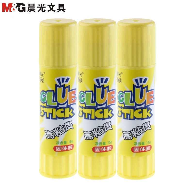 晨光(M&G)MG7105 15g高粘度固体胶3个 幼儿园手工学生胶水胶棒 办公用品财务用品 胶带/胶水/胶棒