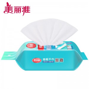 美丽雅 静电除尘拖把地板干巾湿巾吸尘擦地懒人免洗 除尘纸组合装(送拖把)