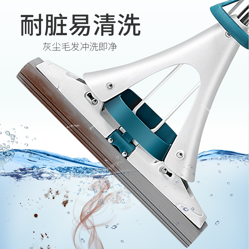 美丽雅 大时代胶棉拖把海绵拖把海绵吸水拖把卫生间大号通家用对折式布泡沫胶棉托把 白色-拖把