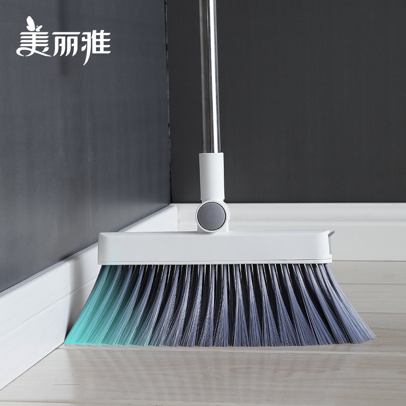 美丽雅 家用全屋时尚组合扫把畚斗组合簸箕套装不锈钢杆扫地笤帚扫帚 可站立时尚套扫