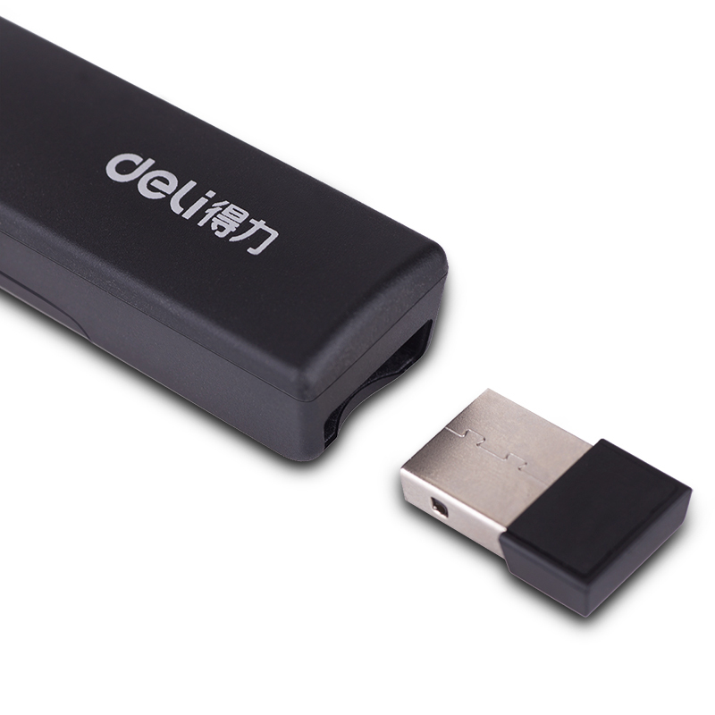 得力(deli)2802G控制翻页笔电子笔演讲笔 PPT翻页笔 投影笔激光翻页笔教鞭 无线演示翻页器 绿光100m