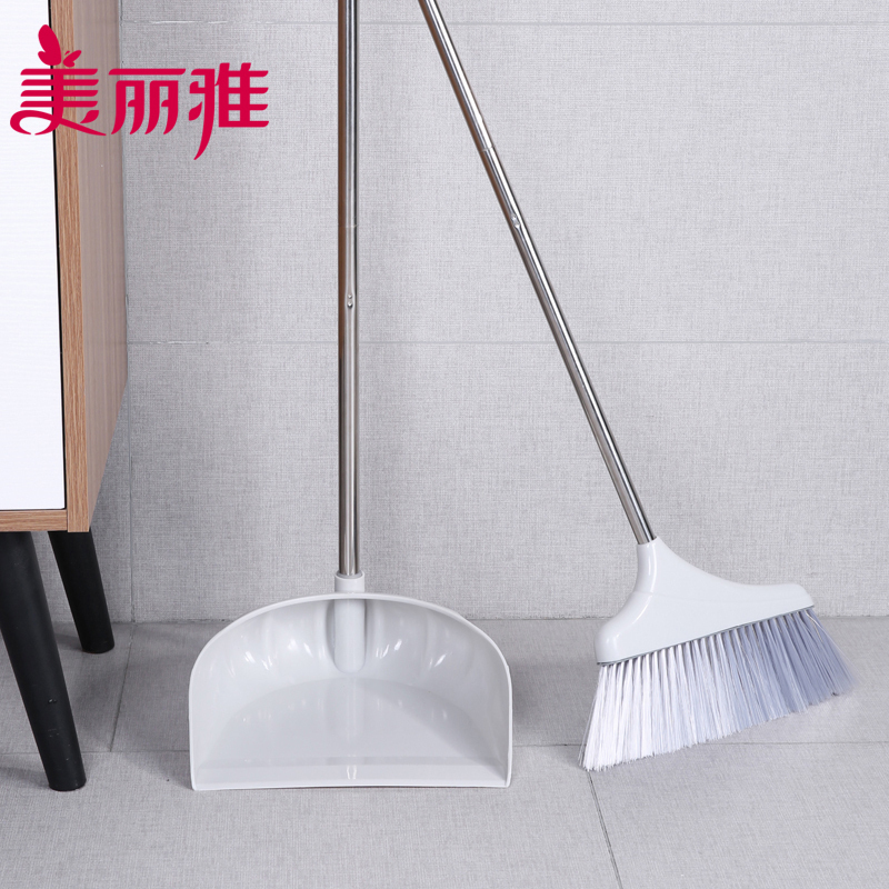 美丽雅 扫把簸箕套装组合软毛笤帚扫地神器捎把免手洗扫帚家用扫把套装 颜色随机