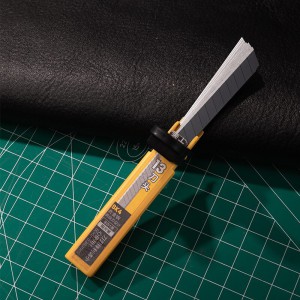 得力(deli)DL-DP091 金属自锁小号美工刀裁纸刀SK4合金钢美工刀片 9mm美工刀片 定制 10片装 1件