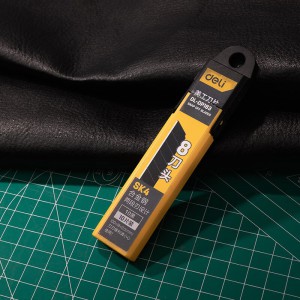 得力(deli)DL-DP183 SK4美工刀片 替换壁纸裁纸刀片不易生锈 18mm8刀头 10片黑刃 5盒/件 1件