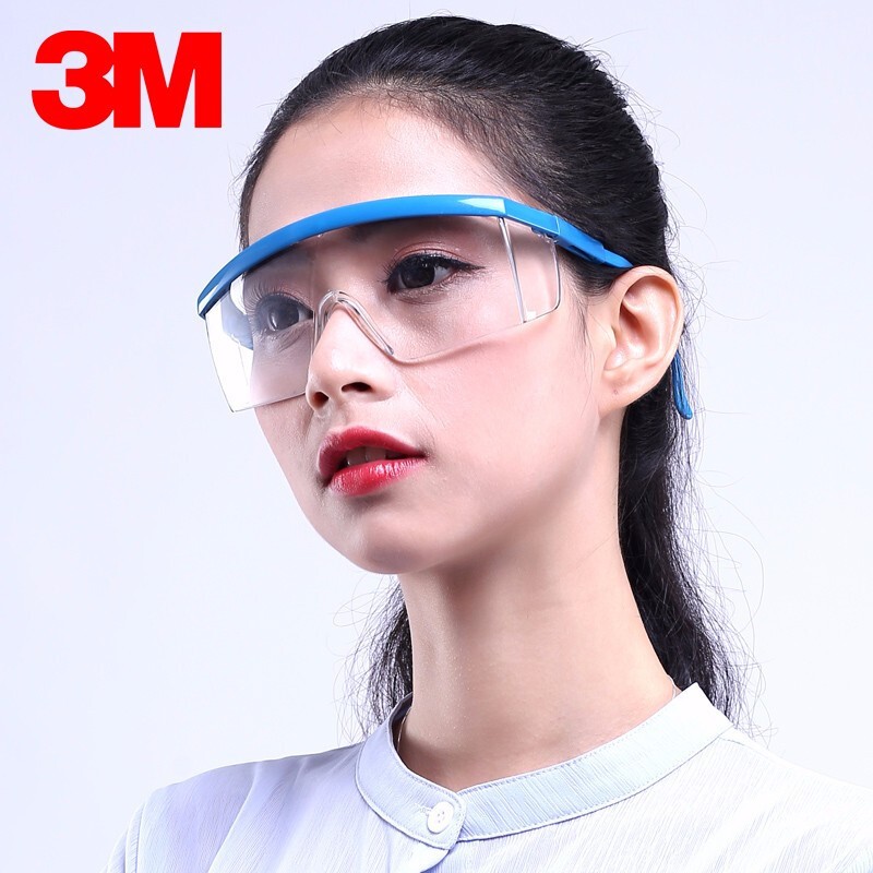 3M护目镜骑行防风沙工厂防护眼镜劳保装修防冲击防紫外线防雾飞沫实验室 1711防刮型眼镜