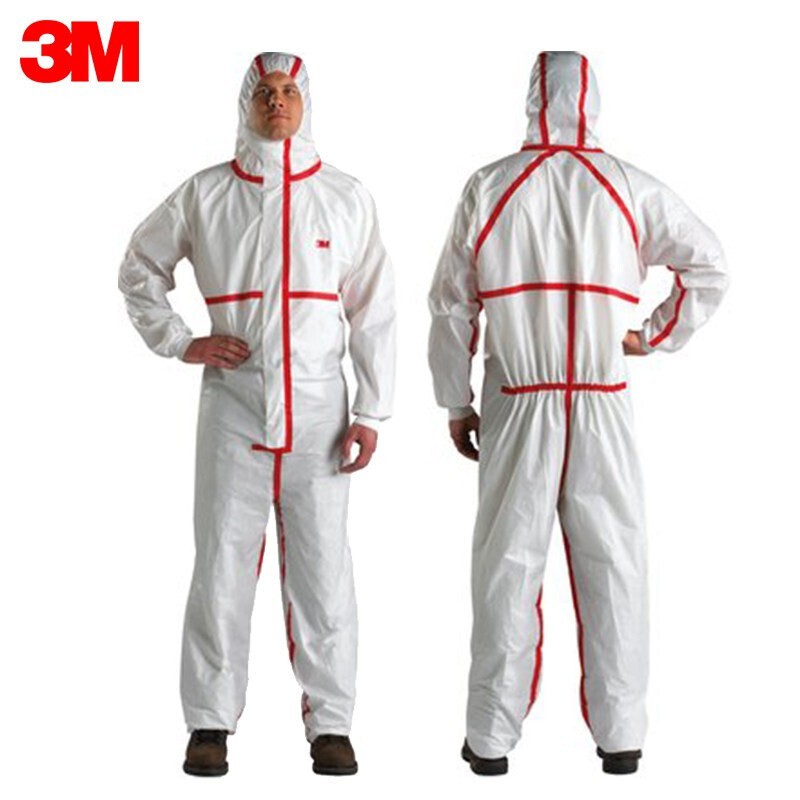 3M连体带帽防尘防疫工作4565yzl防护服日常防护口罩 M