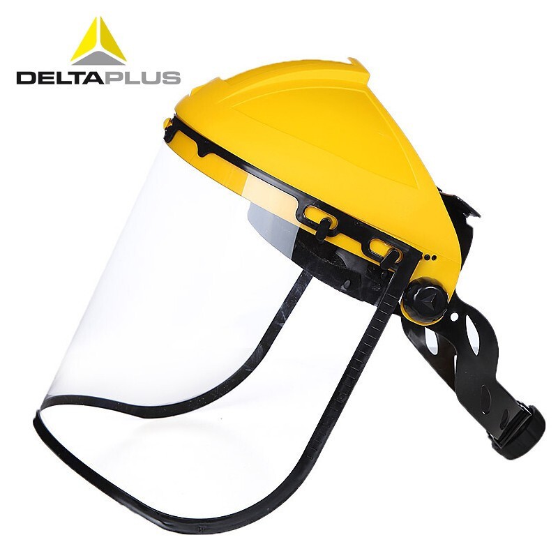 代尔塔101304头戴式安全帽式电焊面罩烧焊工防护面屏防飞溅打磨透明焊帽 默认尺寸