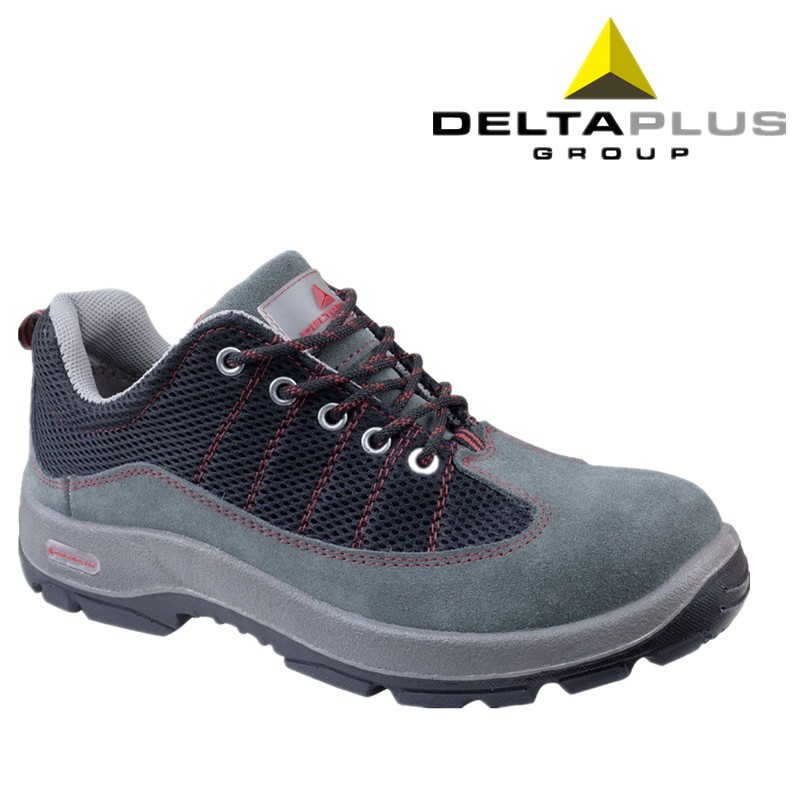 代尔塔301322劳保鞋安全鞋防砸防穿刺防静电钢包头工作鞋透气牛皮 黑色绝缘6KV