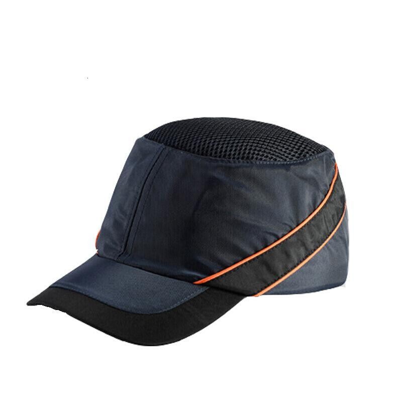 代尔塔安全帽 工地建筑矿工防砸减震轻型舒适透气防撞棒球帽102110 蓝色