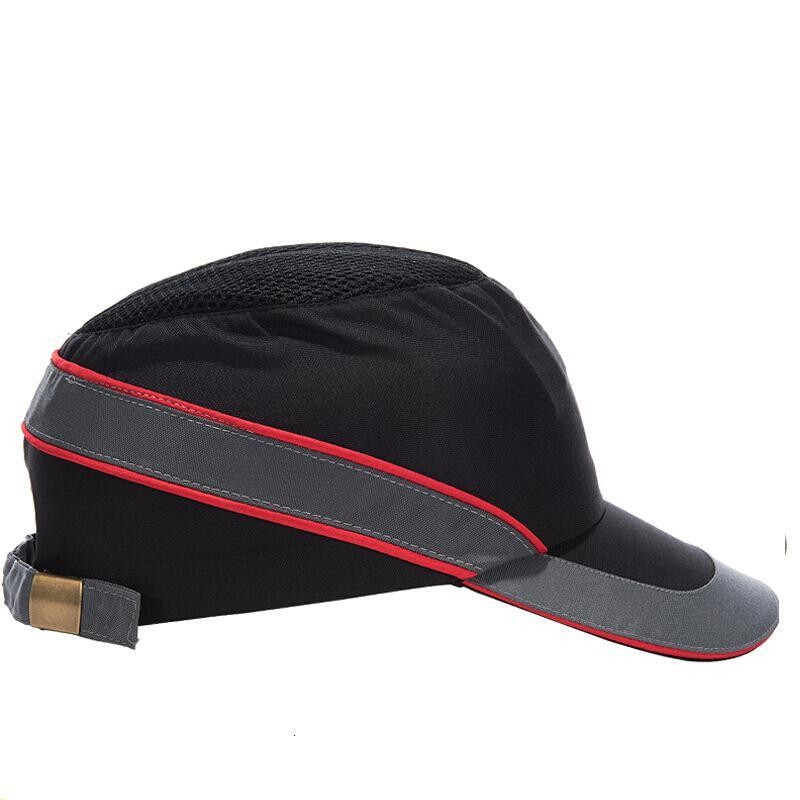 代尔塔安全帽 工地建筑矿工防砸减震轻型舒适透气防撞棒球帽102110 黑色