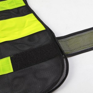 新越昌晖反光马甲反光背心反光服加厚耐磨网格透气施工骑行交通执勤反光衣环卫作业反光安全警示工作服MJ-W1 黑色