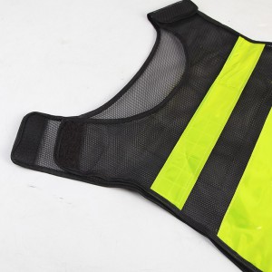 新越昌晖反光马甲反光背心反光服加厚耐磨网格透气施工骑行交通执勤反光衣环卫作业反光安全警示工作服MJ-W1 黑色