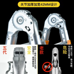 伸缩梯人字梯家用折叠梯多功能升降楼梯加厚铝合金工程梯子闪电客除尘纸 德标无缝管+宽踏板]直梯3.5米[需靠墙体使用]