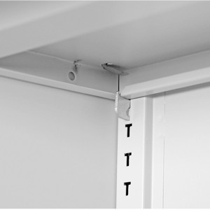 富和美文件柜铁皮柜大器械柜档案柜办公资料柜铁柜子玻璃门员工柜钢制办公柜衣柜员工宿舍柜储物柜铁衣柜 银色