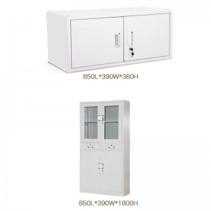 富和美文件柜铁皮柜大器械柜档案柜办公资料柜铁柜子玻璃门员工柜钢制办公柜衣柜员工宿舍柜储物柜铁衣柜 银色