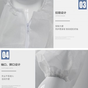 一次性医用隔离衣连体防护医院隔离服防病毒防护防疫连体全身隔离衣带帽