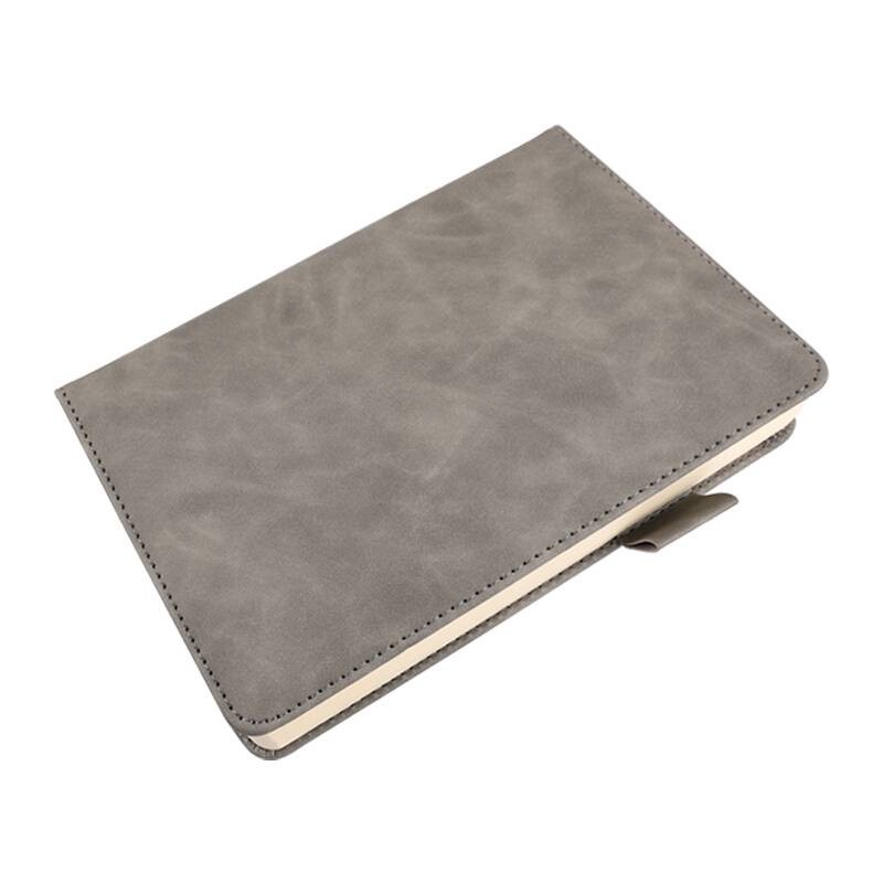 晨光(M&G)文具A5/180张办公笔记本APY1E00A商务皮面本(带笔夹)PU贴面带笔插 单本装（灰色）