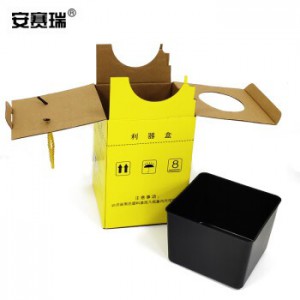 安赛瑞 一次性纸质利器盒 21L（10个装） 医院诊所实验室纸质垃圾桶 配内胆27017