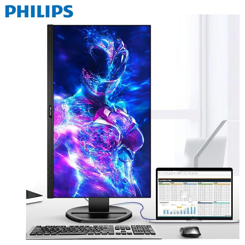 飞利浦（PHILIPS）显示器276B9 27英寸2K高清IPS屏 Type-c接口65W反向供电