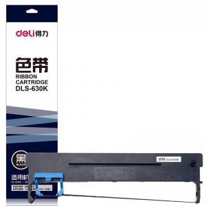 得力(deli)DLS-630K 针式打印机黑色色带 16m带芯(适用DE-630K、DL-630K) DLS-630K