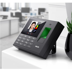 得力3765人脸识别打卡机指纹人脸一体机考勤机公司员工上班指纹识别面部识别指纹签到