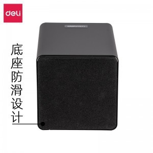 得力(deli)金属笔筒商务桌面办公大容量多功能收纳笔插方形创意简约时尚摆件磨砂质感学生笔筒可激光定制logo绘图纸本 黑色/金属笔筒（8931）