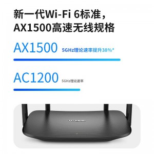 TP-LINK 凌云WiFi6 双千兆AX1500无线路由器 5G双频 易展Mesh 高速穿墙家用 儿童上网管控 XDR1520易展版