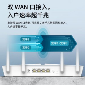 TP-LINK 大道AX3000满血WiFi6千兆无线路由器 5G双频 Mesh 3000M无线速率 支持双宽带接入 XDR3010易展版