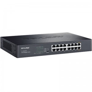 TP-LINK 云交换TL-SG2016D 16口全千兆Web网管 云管理交换机 企业级交换器 监控网络网线分线器 分流器