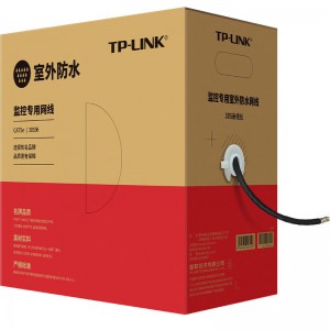 TP-LINK超五类网线千兆室外 无氧铜非屏蔽纯铜双绞线户外防水耐磨 家用网络监控工程布线整箱305米 305BE