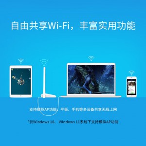 TP-LINK 1300M免驱 双频USB无线网卡外置双天线 台式机笔记本电脑无线WiFi接收器发射器随身wifi WDN6201H