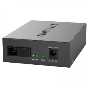 TP-LINK TL-FC114B 百兆单模单纤光纤收发器 1SC+4FE光电转换器（单只装）