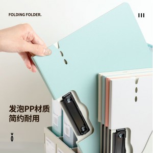 齐心(Comix)5个装A4横式折页板夹会议夹 加厚硬文件夹 诗朗诵签约夹板 试卷资料收纳夹菜单夹 配色PL001